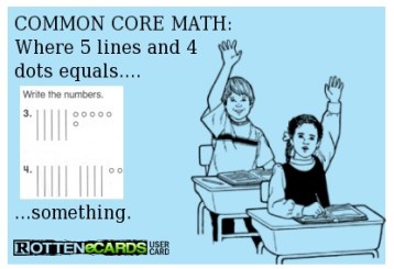 Dots and sticks math ecard