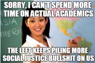 academics vs social justice bs