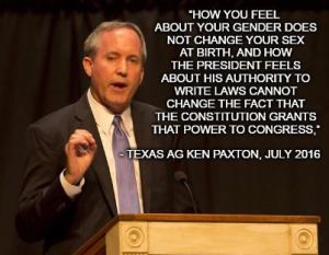 TX AG Ken Paxton Bathroom Biology