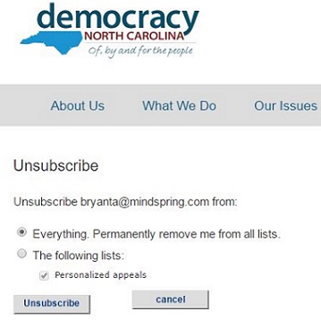 Dem-NC-Bryant-Unsubscribe
