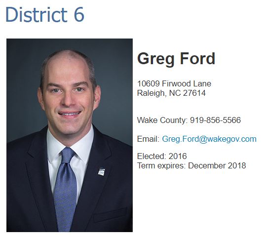 Greg Ford WBOC Page - Wake County