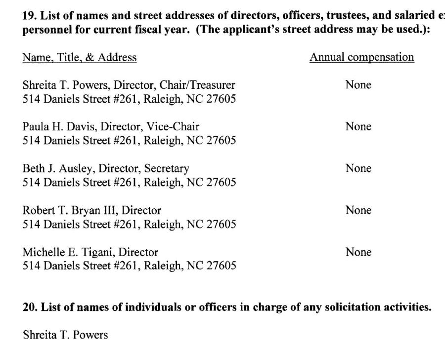 Board members NC SOS - Grow Great NC