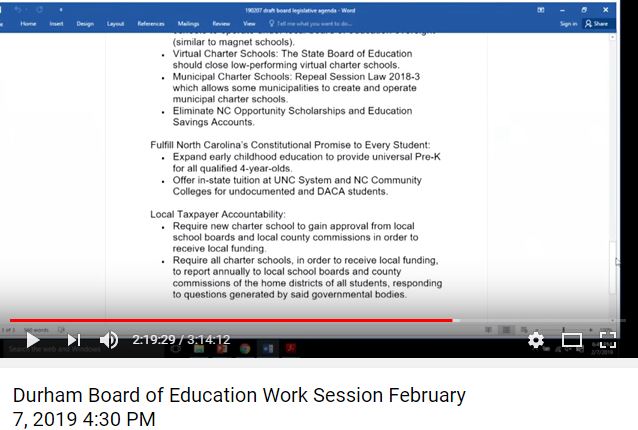 FEB 7 2019 DPSB MEETING - CHARTER WARS