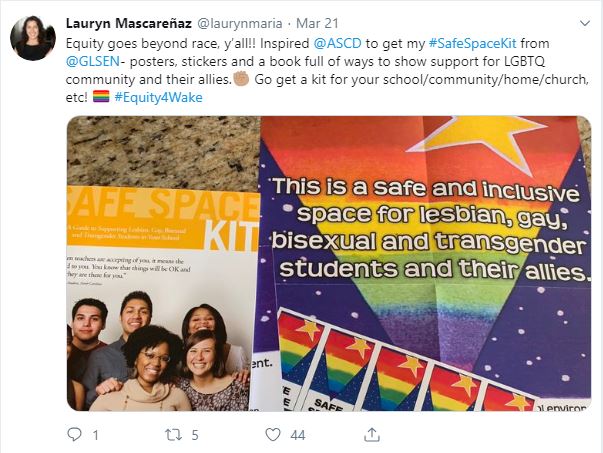 2019-03-21 Mascarenaz - GLSEN Safe spaces kit - Office of Diversity Affairs - WCPSS