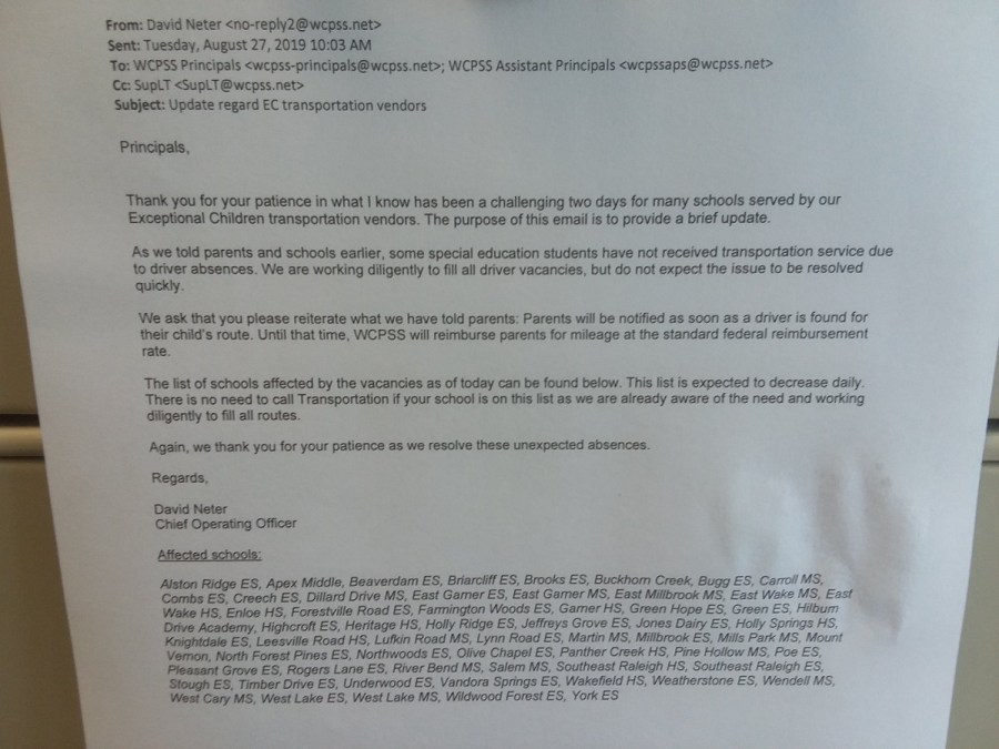 2019 - Special Needs Busing letter_Neter WCPSS