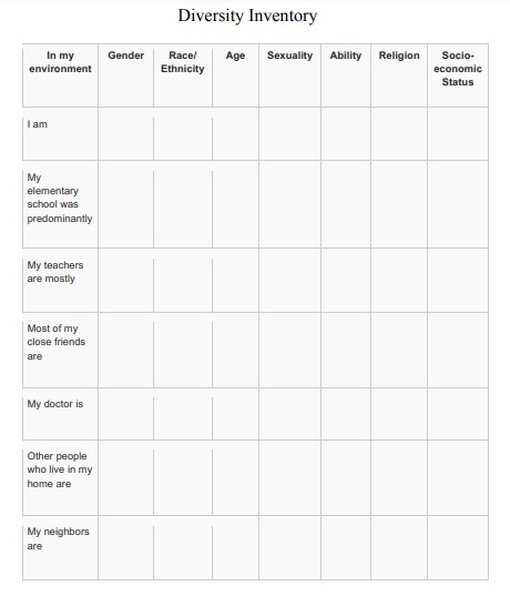 Heritage - Diversity Inventory