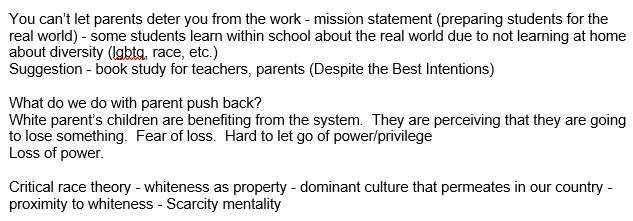 2020-09-05 Whiteness in Ed Spaces Excerpt - Shutting parents down WCPSS OEA Edcamp Equity