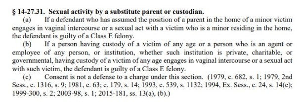 EX ACT CUSTODIAN - NC STATUTE- quiet epidemic